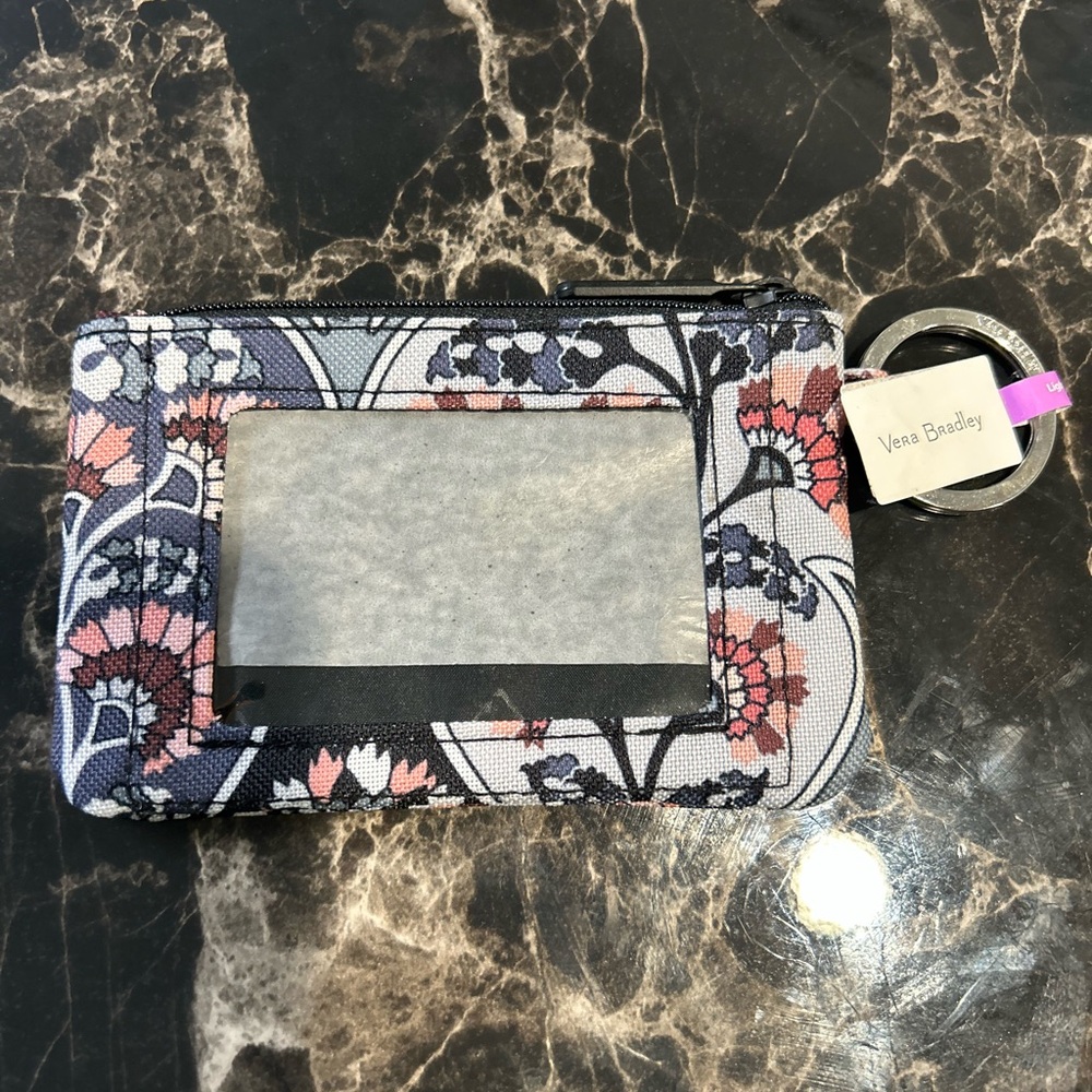 Vera Bradley Patterned ID Case with Keyring